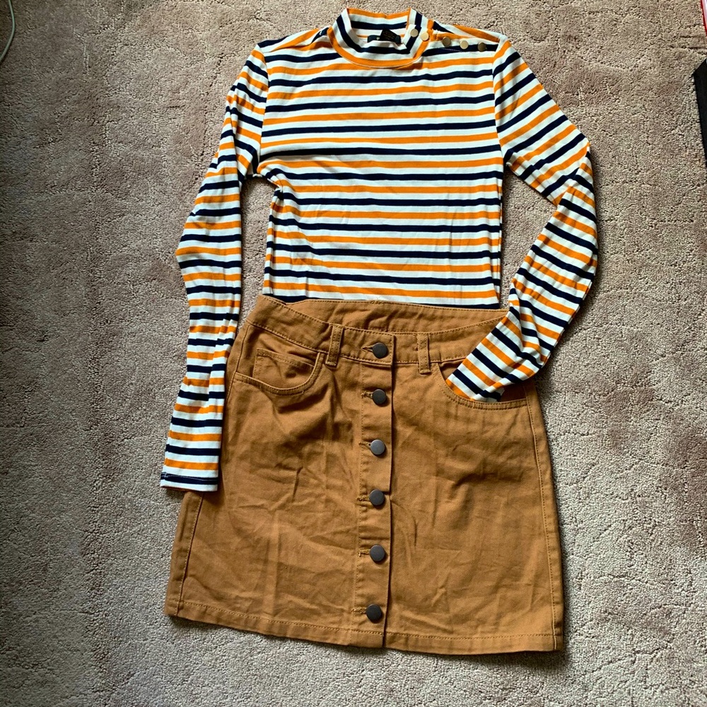 Vintage button front skirt